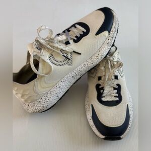 G/FORE Men's Athletic Sneakers in Cream and Blue Size 13